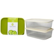 Wholesale - 2pc 1790ml FOOD STORAGE CONTAINER SET PAC-IT FRESH C/P 48, UPC: 887030780573